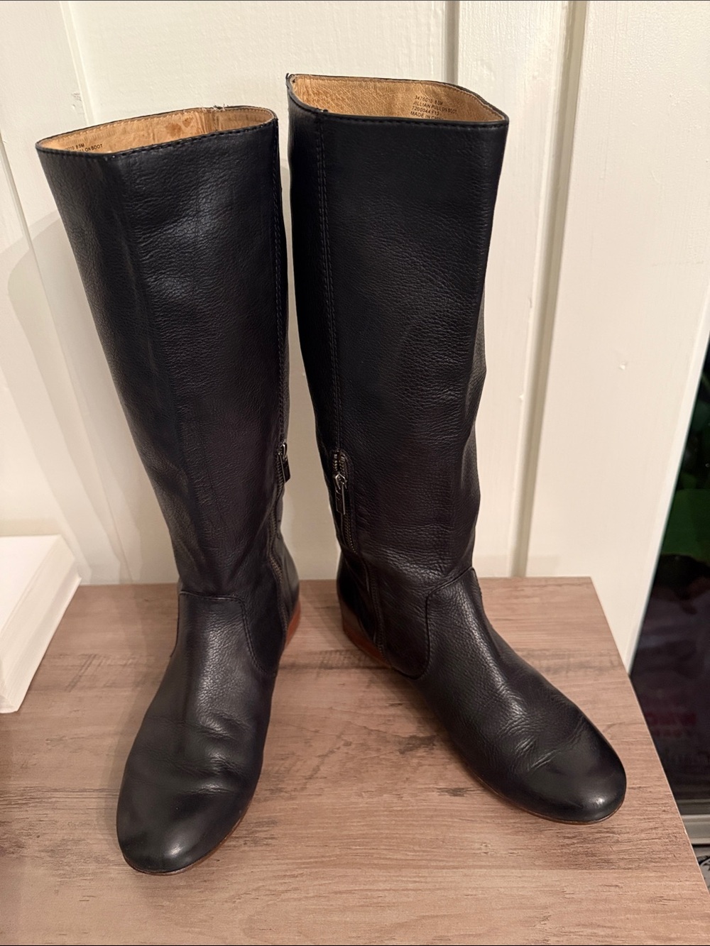 Frye Jillian Black Leather Knee High Riding Boots Women’s 8.5 M